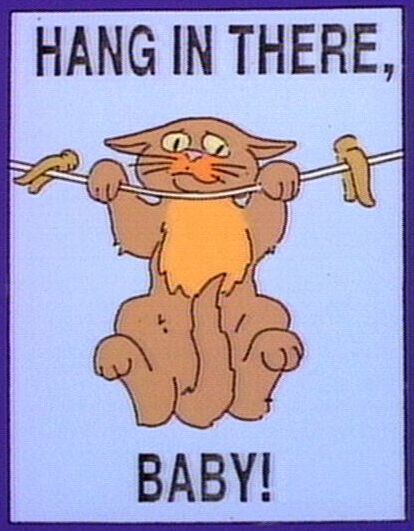 Hang In There Baby Cat Poster From Simpsons